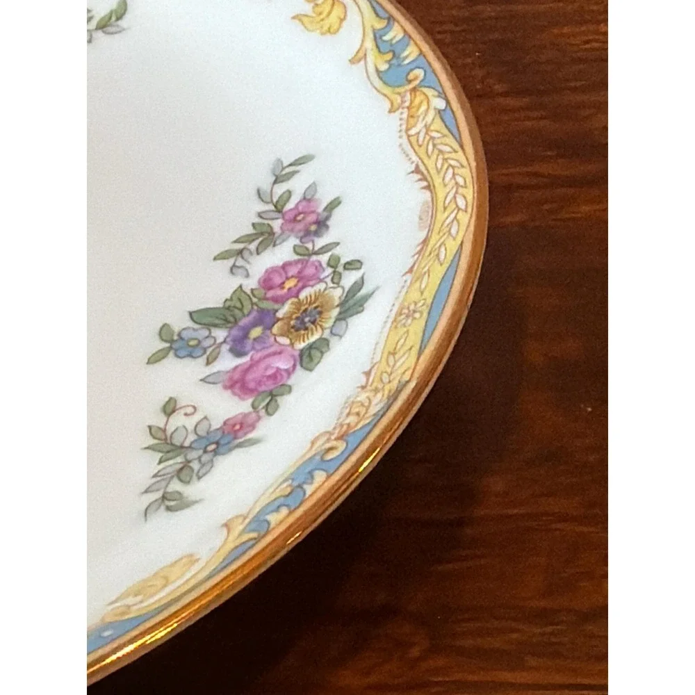 Antique Noritake Cream Soup Bowl and Saucer, Resilio Pattern, 1920s